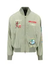 Amiri Embroidered Casual Jacket With Colorful Patches In Green