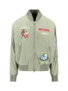 Amiri Embroidered Casual Jacket With Colorful Patches In Green
