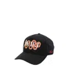 Amiri Mens Black Snake Embroidered Cotton Baseball Cap In Black