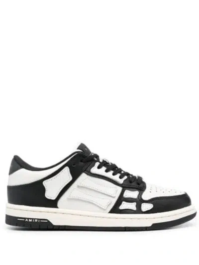 Pre-owned Amiri Size 8m -  Low Top Skeleton Black White Sneakers Authentic 39 Eu