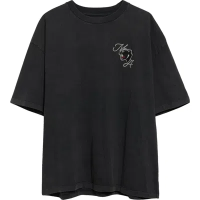 Amiri Skate Monogram Cotton T-shirt In Grey