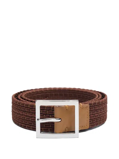Amiri Skater Braided Belt In Brown