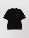 Amiri Black Crewneck T-shirt With Logo Embroidery On The Front In Cotton Man