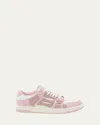 Amiri Skel Leather Low-top Sneakers In Pink