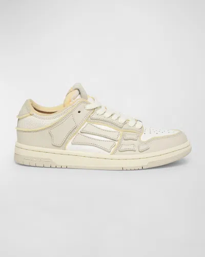 Amiri Skel Bicolor Low-top Sneakers In 216 Birch White