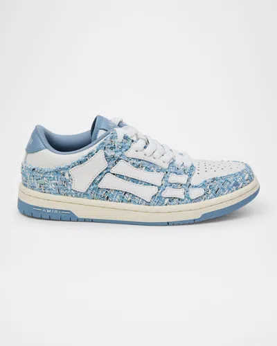 Amiri Skel Boucle Low-top Sneakers In Blue