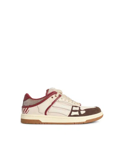 AMIRI AMIRI 'SKEL' BROWN LEATHER SNEAKERS MEN