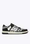 Amiri Checkered Skel Top Low Sneakers In Black