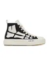 Amiri Black And White Sneaker Skel Court Hi Men In Black
