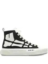 Amiri Skel Court Hi-sneakers Leather Trim In White