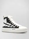 Amiri Premium Leather Sneakers With Pull-tab And Rubber Toe Cap In Black