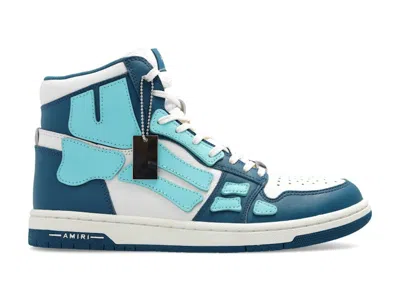 Pre-owned Amiri Skel Hi Top (women's) Sneakers In Slate Blue