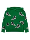 Amiri Long-sleeved Hooded Hoodie In Green