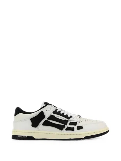 Amiri Skel Top Low Black And White Sneakers With Logo Patch On Thetongue And Contrasting Details On The Si