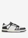 Amiri Mens Black Skel Top Bandana-print Leather Low-top Trainers In White