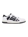 Amiri 'skel Top Low' White And Black Sneaker With Logo Patch On The Tongue And Contrasting Details On The