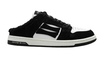 Pre-owned Amiri Skel Low Top Mule Shearling (women's) Sneakers In Black