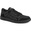 Amiri Sneaker Skel Top Low Black In Leather And Suede Men In Black