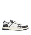 Amiri Multicolor Leather And Fabric Bandana Denim Skel Sneakers