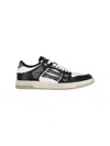 Amiri Skel Top Black Low Top Sneakers With Logo Patch On The Tongue And Logo Lettering On The Heel In Leat In Black