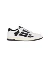 Amiri Skel Top Low Black And White Sneakers With Logo Patch On Thetongue And Contrasting Details On The Si In White