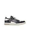 Amiri Skel Top Black Low Top Sneakers With Logo Patch On The Tongue And Logo Lettering On The Heel In Leat In Black