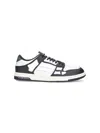Amiri Multicolor Leather And Fabric Bandana Denim Skel Sneakers In Black  