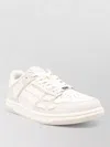Amiri Skel Top Low White Sneakers With Skeleton Patch In Leather Man In White
