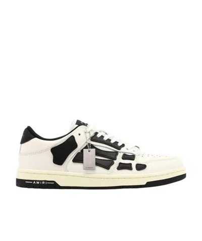 Amiri Top Low Skel Leather Sneakers In Animal Print