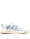 Amiri Leather Sneakers Featuring Skeleton Applique In White