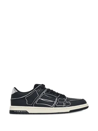 Amiri Sneaker Skel Top Low With Logo Patch On The Tongue And Contrast Details On The Sides In Black Leathe In Multi