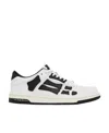 Amiri Skel Top Low Black And White Sneakers With Logo Patch On Thetongue And Contrasting Details On The Si