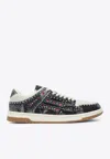 Amiri Skel Top Black Sneaker With Beads And Crystals Application And Logo On The Heel In Fabric And Cotton In Black