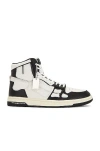 Amiri Men's Skel-top Hi Leather Bones High-top Sneakers In Black & White