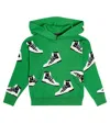 Amiri Skel Top Intarsia Wool Hoodie In Green