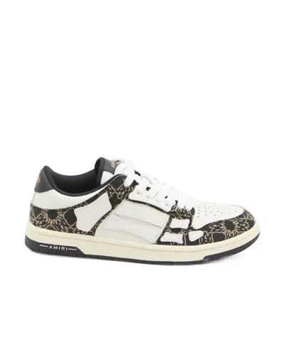 Amiri Skel-top Lace-up Sneakers In White