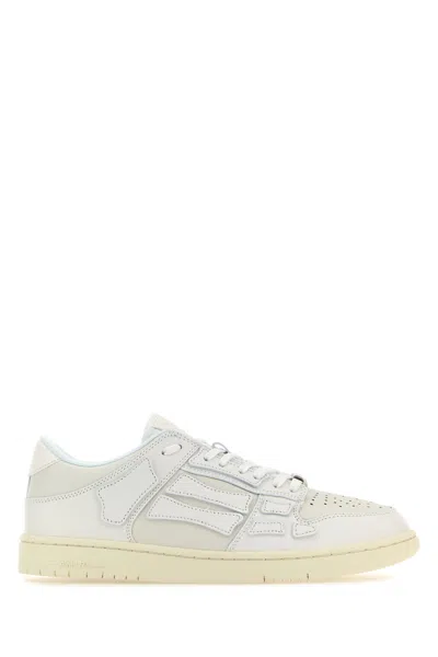 AMIRI AMIRI WHITE LEATHER SKEL SNEAKERS