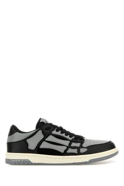 AMIRI AMIRI TWO-TONE LEATHER SKEL SNEAKERS
