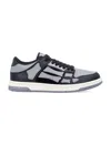 Amiri Leather Upper Low Top Sneakers In Asphalt
