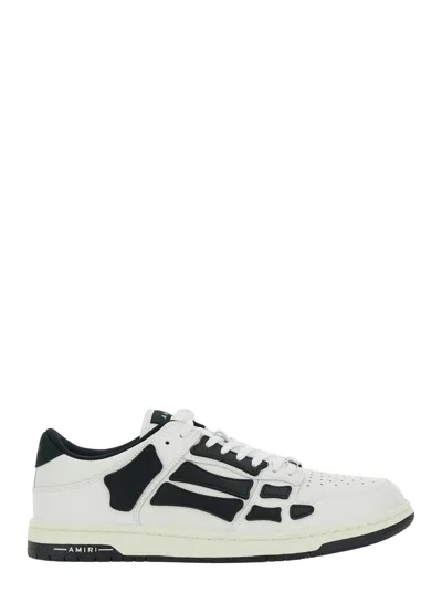 Amiri Skel Top Low Black And White Trainers With Logo Patch On Thetongue And Contrasting Details On The Si In Multi