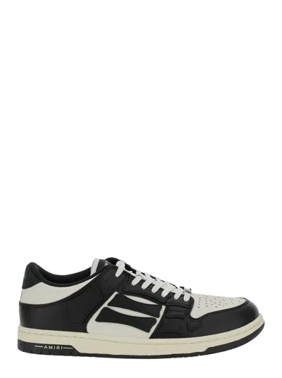 Amiri Skel Top Low Black And White Sneakers With Logo Patch On Thetongue And Contrasting Details On The Si In Multi