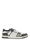 Amiri Quad Skel Panelled Leather Snekaers In Multicolor