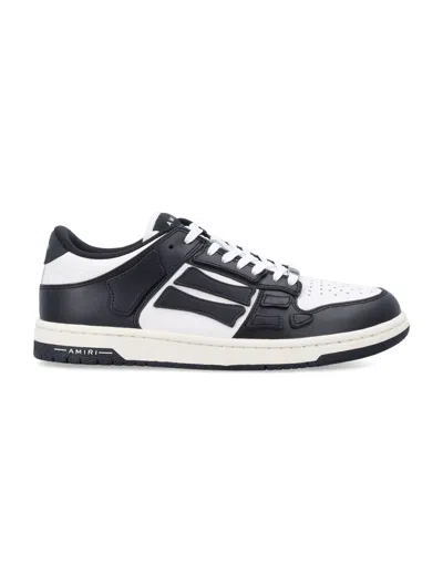 Amiri Skel Top Low Bone Overlays Sneakers In Black