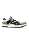 Amiri Camo Skel Lace-up Sneakers In Green