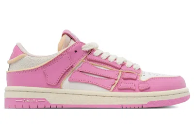 Pre-owned Amiri Skel Top Low Collegiate (women's) Sneakers In Fuchsia Pink/white