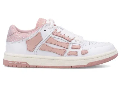 Pre-owned Amiri Skel Top Low Crystal (women's) Sneakers In Evening Sand