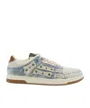 Amiri Skel Top Low Embellished Sneakers In Blue