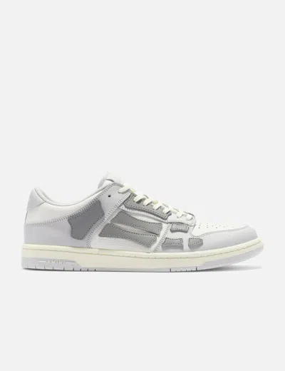 Amiri Skel Colour-block Leather Sneakers In Grey