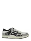 Amiri Skel Top Low Grey Sneakers With Logo Patch On Thetongue And Contrasting Details On The Side In Leath In Gray