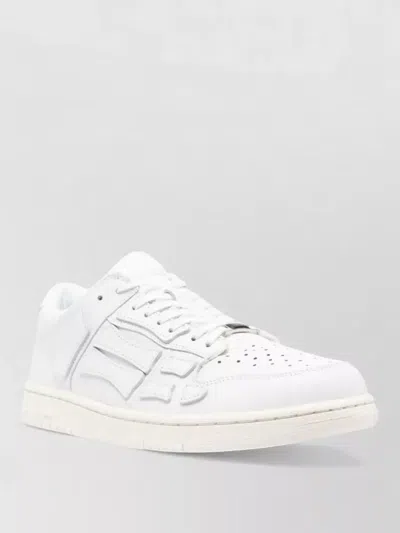 Amiri Skel Top Low Lace Up Sneakers In White